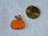 Bouton en Bois Citrouille orange