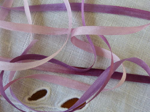 Ruban de soie dégradée violet 4mm