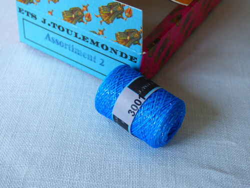 Cocon Caudry  fil métalisé  3001 Turquoise
