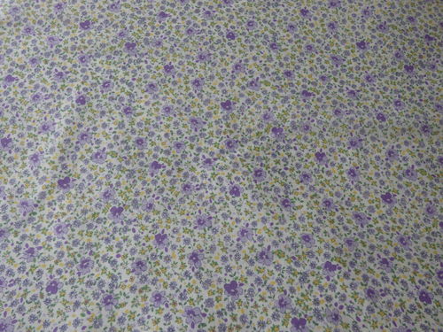 Coupon tissus Yuwa fleuri tons violet
