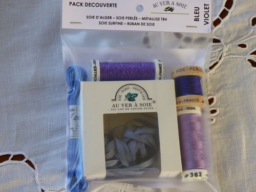 Pack découverte bleu-violet Au Ver à Soie