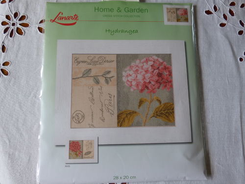 Kit Point de croix Lanarte Hydrangea collection Home et Garden