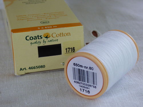 Coton Coats 80 col Blanc