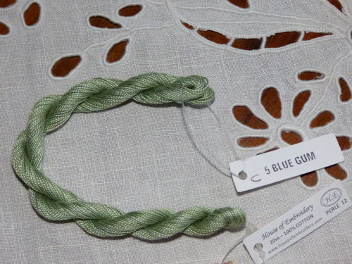 Perlé n 12  House of embroidery  COL 5C BLUE GUM