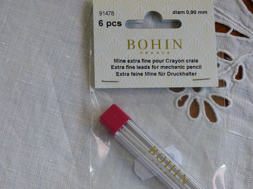 Recharge Porte-Mine bohin  0.9 mm blanc ref  91478