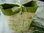 Panière tissus étiquette jardin tons vert