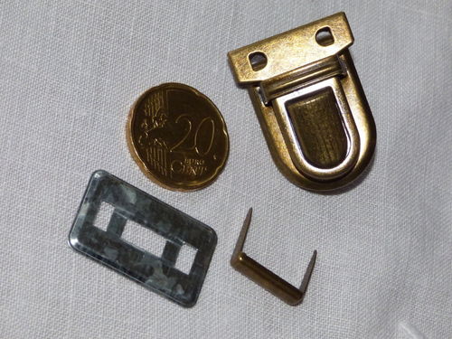 Attache clip pour sac ou cartable col bronze