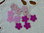 30 paillettes Fleur assortiment rose-violet