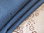 Coupon tissus stof lin-coton bleu marine à pois